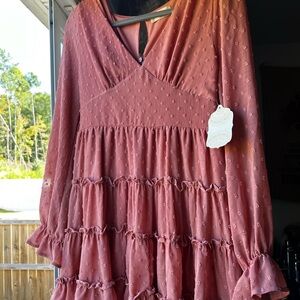 Altar'd State Rose Long Sleeve Dress